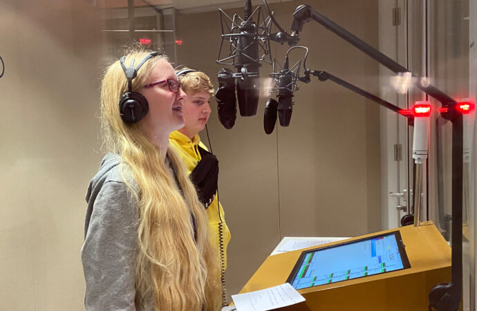 Melanie und Dennis im Studio