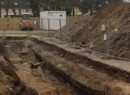 Graben auf der Baustelle